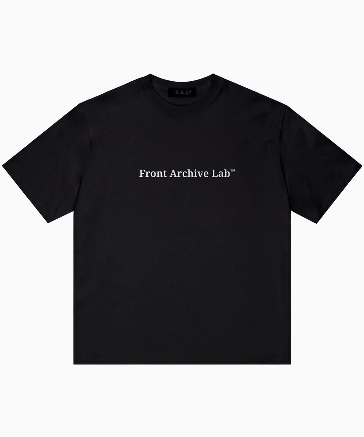 프론트아카이브랩(FRONT ARCHIVE LAB) SERIF 헤비웨이트 반팔 티셔츠 [블랙]
