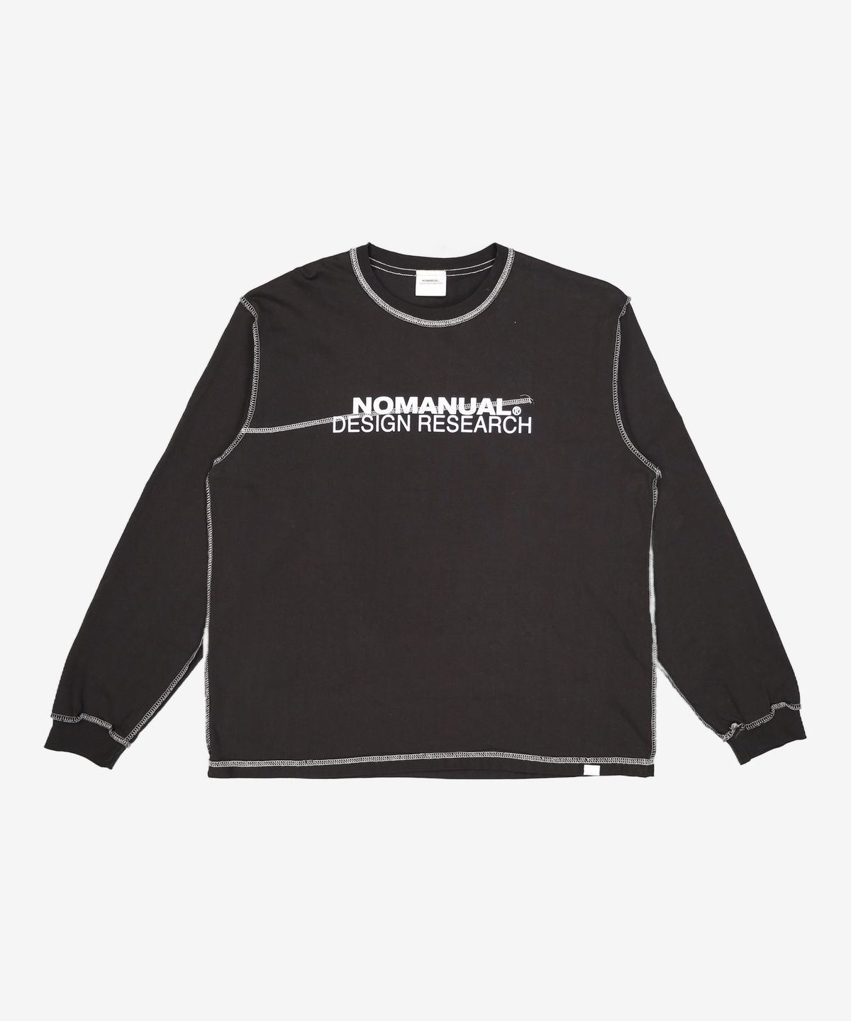 노매뉴얼(NOMANUAL) R.D LONG SLEEVE TEE - BLACK 100