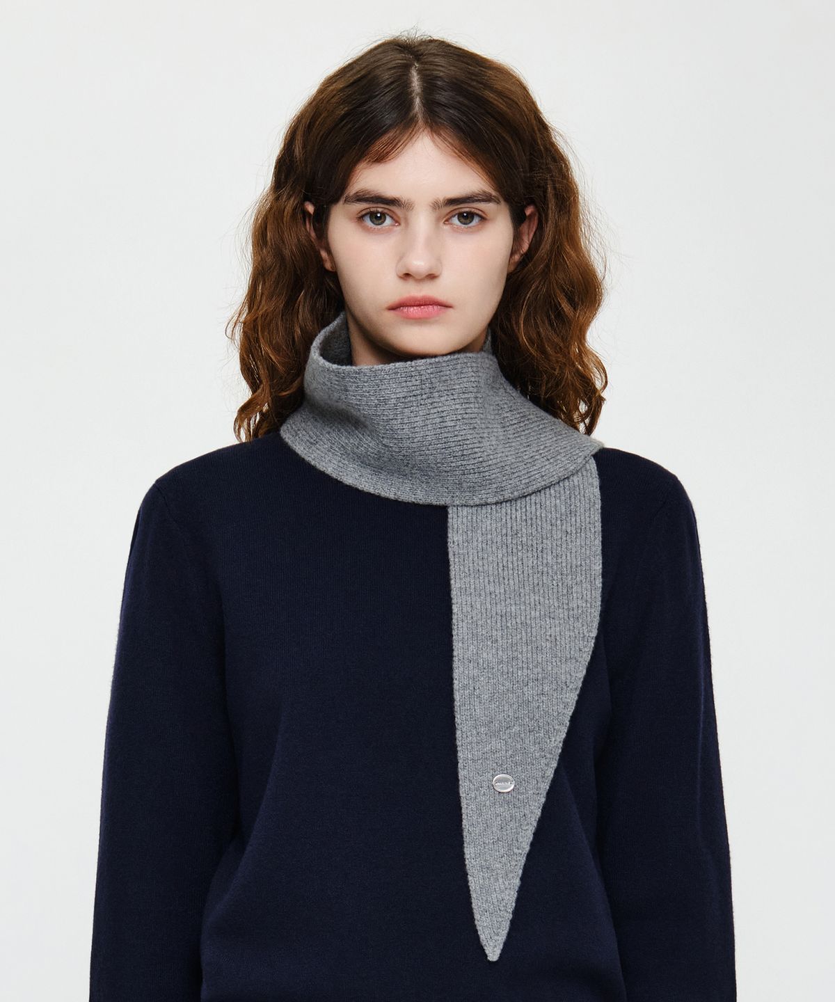 마리떼 프랑소와 저버(MARITHÉ + FRANҪOIS GIRBAUD) KNIT MINI SCARF melange gray