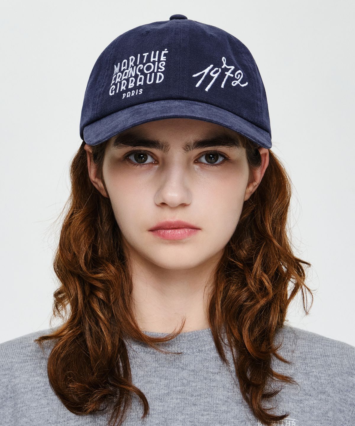마리떼 프랑소와 저버(MARITHÉ + FRANҪOIS GIRBAUD) 1972 LOGO BRUSHED CAP navy