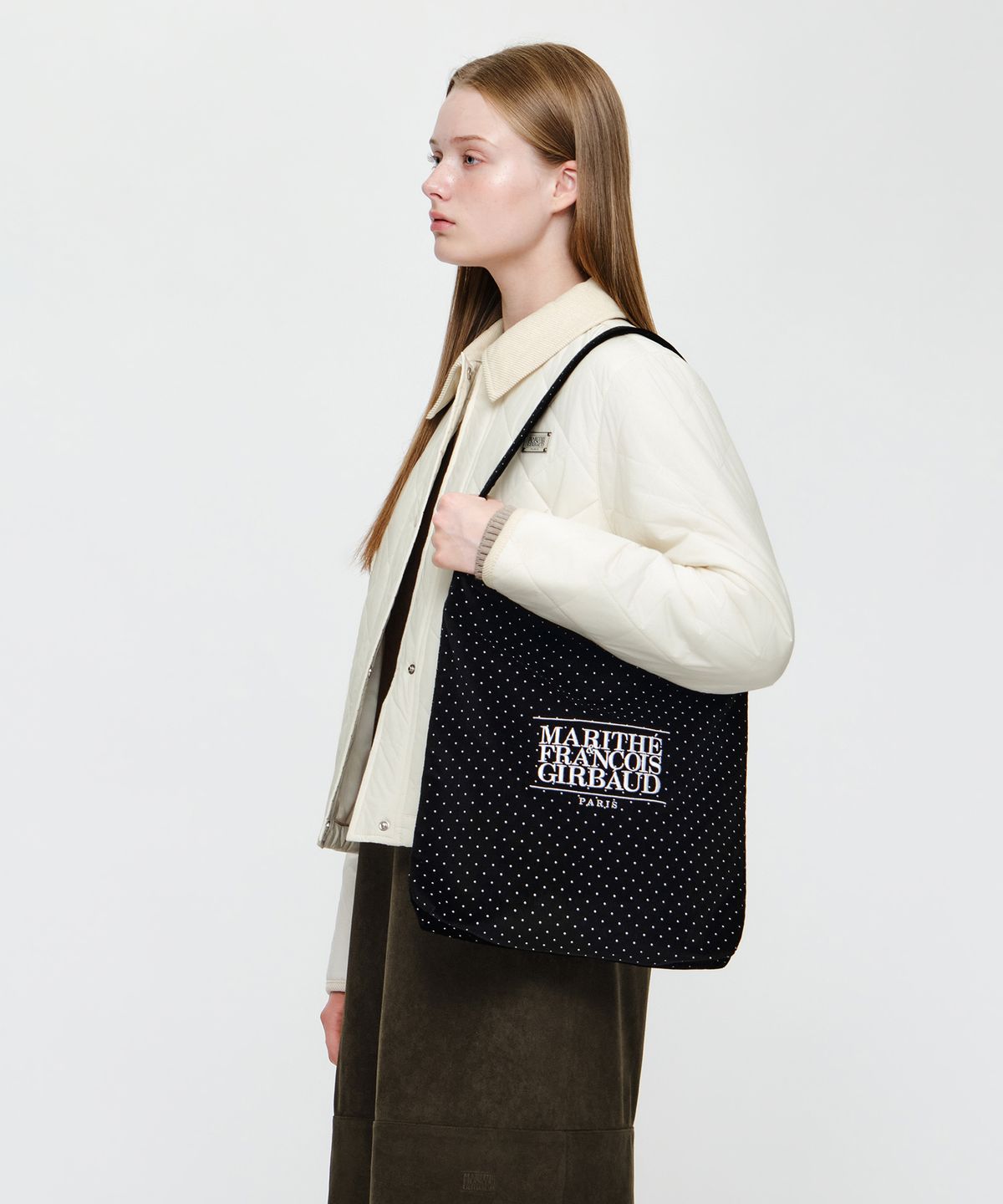 마리떼 프랑소와 저버(MARITHÉ + FRANҪOIS GIRBAUD) CLASSIC LOGO CORDUROY BAG black