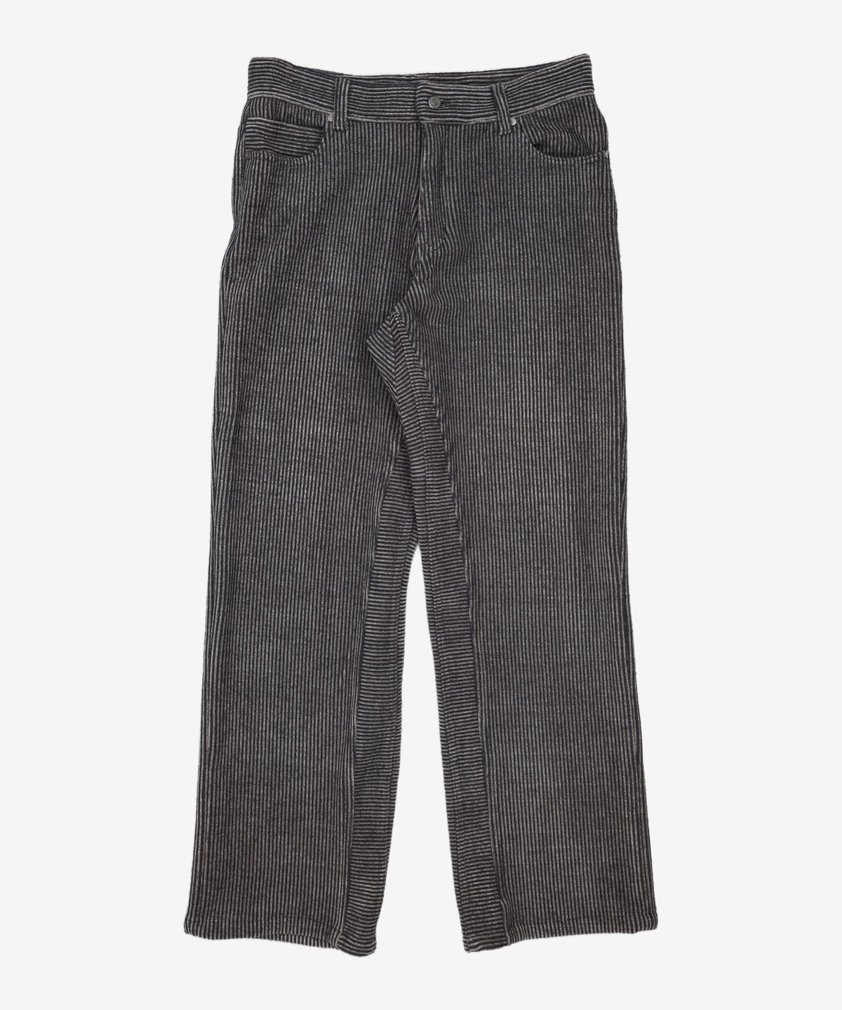 애드오프(ADDOFF) STRIPE FEATHER PANTS BLACK 50