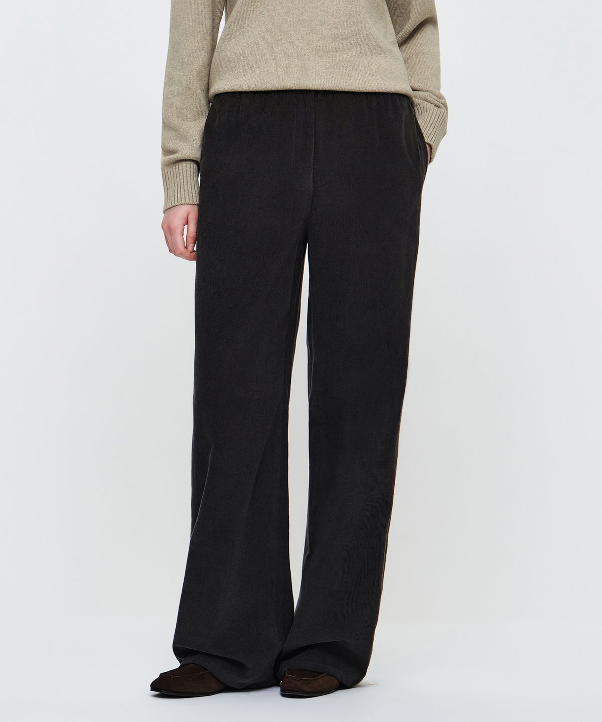 마리떼 프랑소와 저버(MARITHÉ + FRANҪOIS GIRBAUD) W CORDUROY EASY PANTS charcoal