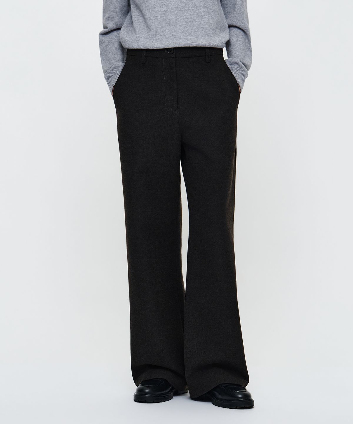 마리떼 프랑소와 저버(MARITHÉ + FRANҪOIS GIRBAUD) W WOOL-LIKE SLACKS navy