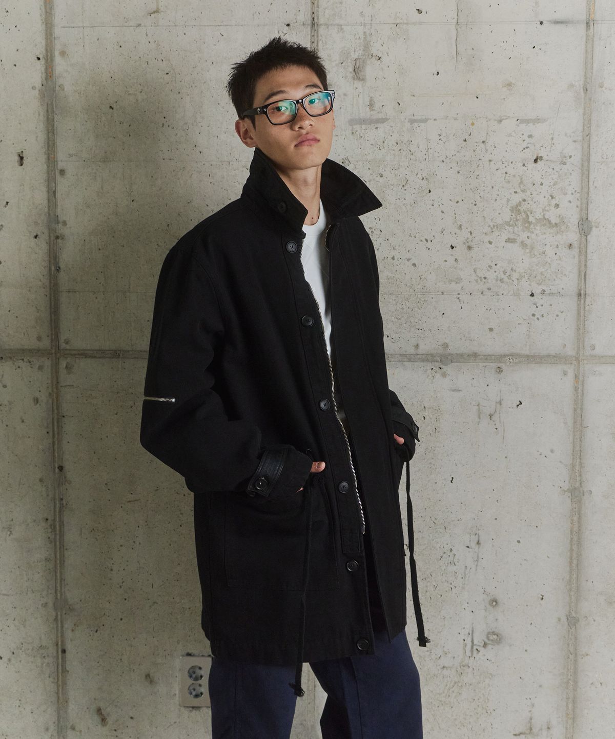 9999아카이브(9999ARCHIVE) Vintage Cut-Out Washed Cotton Parka