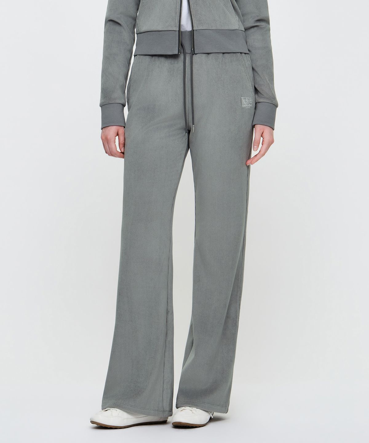 마리떼 프랑소와 저버(MARITHÉ + FRANҪOIS GIRBAUD) W SLIM FIT VELOUR PANTS gray