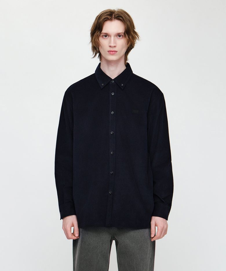 MICRO CLASSIC LOGO CORDUROY SHIRT navy