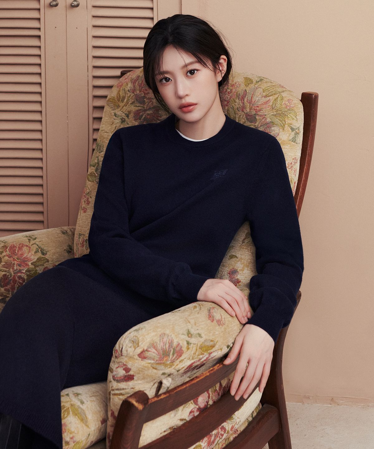 마리떼 프랑소와 저버(MARITHÉ + FRANҪOIS GIRBAUD) W SMALL CLASSIC LOGO KNIT PULLOVER navy