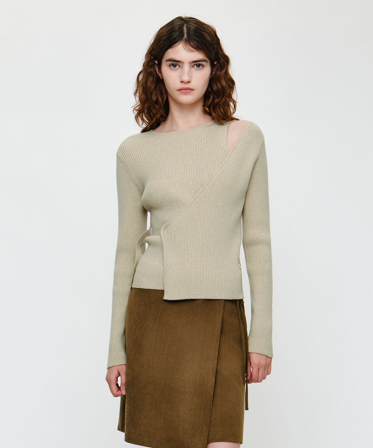 마리떼 프랑소와 저버(MARITHÉ + FRANҪOIS GIRBAUD) W WRAP KNIT light beige