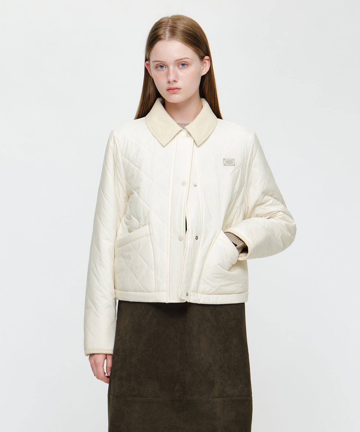 마리떼 프랑소와 저버(MARITHÉ + FRANҪOIS GIRBAUD) W COLLAR PADDED JACKET ivory