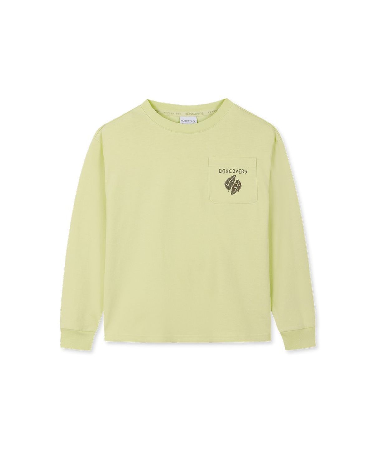 디스커버리 키즈(DISCOVERY KIDS) 키즈 그래픽 포켓 긴팔티 (L.Yellow Green)