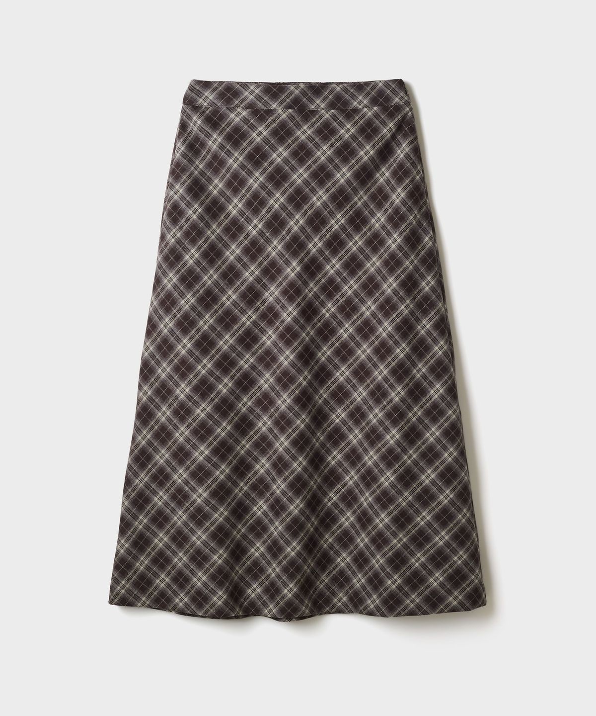 스파오(SPAO) 체크 플레어 롱 스커트_SPWHG49G01