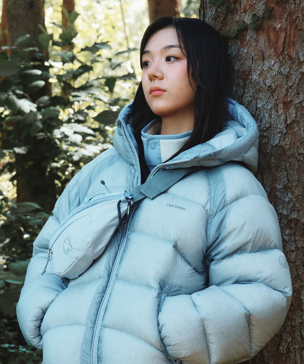 노르디스크(NORDISK) [휘게하이크] 하이라이트 가로 힙색_Blue gray