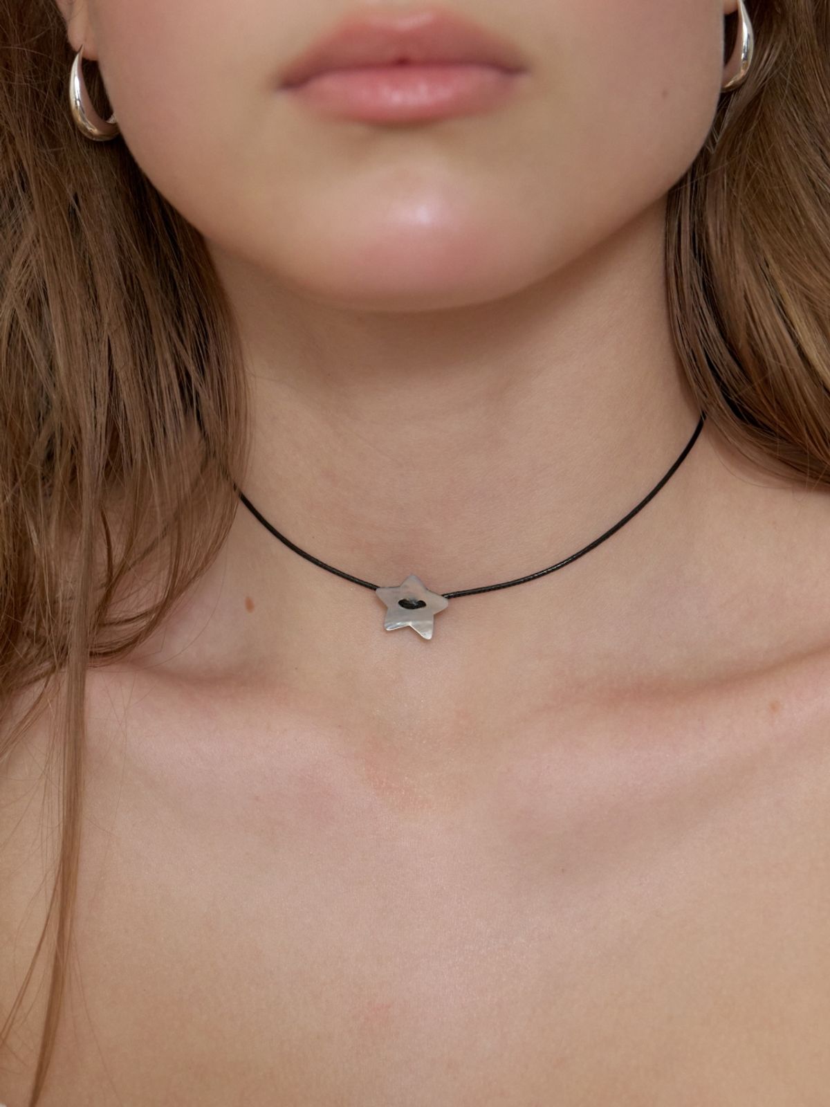 러브미몬스터(LOVE ME MONSTER) Shell Button Choker_Heart, Star (L262MNK050)