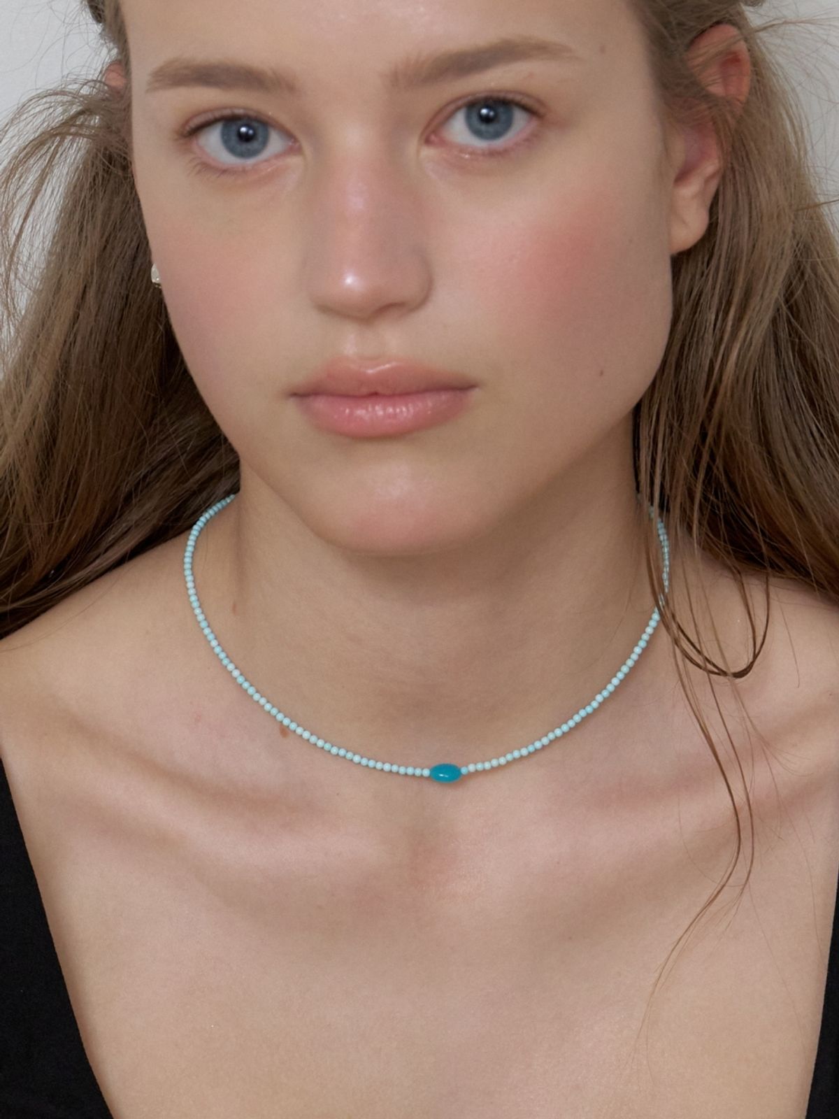 러브미몬스터(LOVE ME MONSTER) Baby Blue Howlite Necklace (L262MNK090)