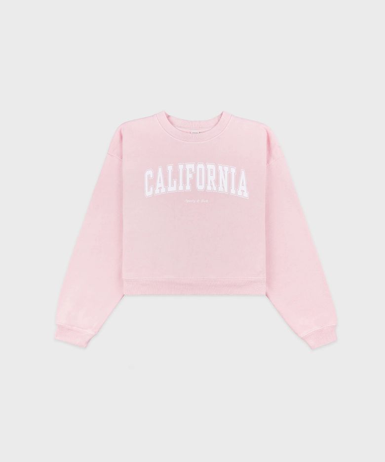 캘리포니아 크롭 크루넥 - 핑크 R255AWW103