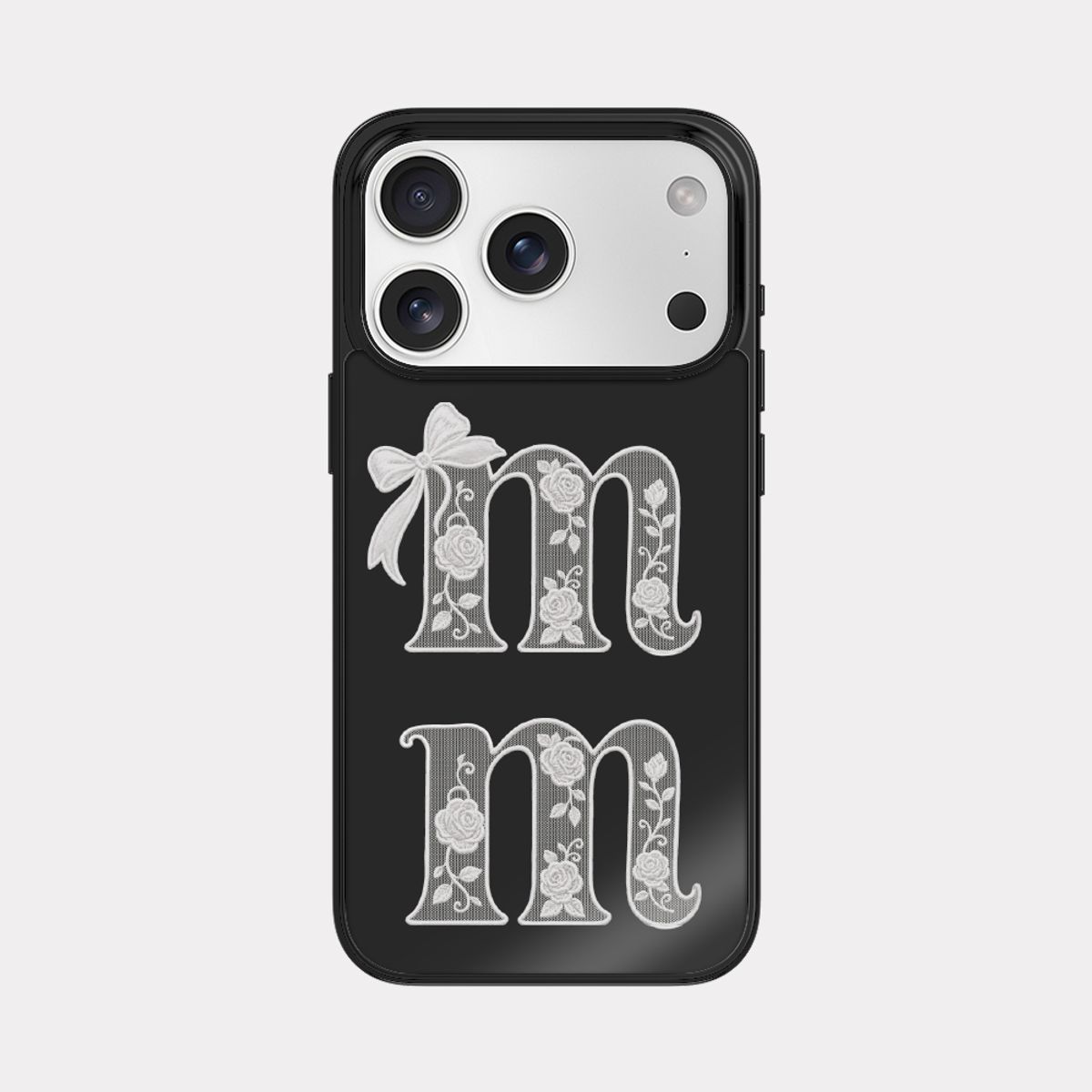메이드모먼(MADEMOMENT) [mm] rosy lace 디자인 [블랙미러 범퍼케이스]