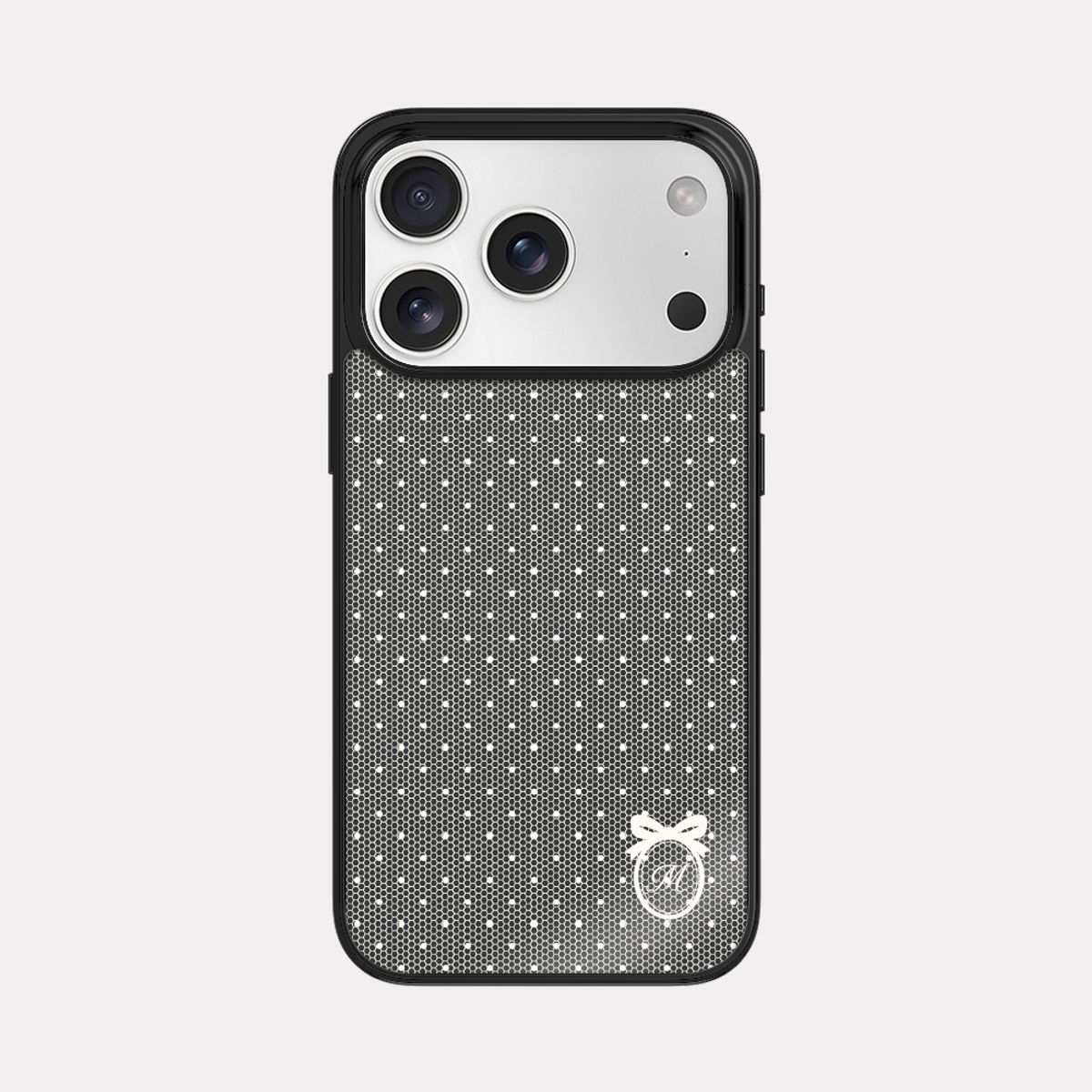 메이드모먼(MADEMOMENT) lace dot 디자인 [블랙미러 범퍼케이스]