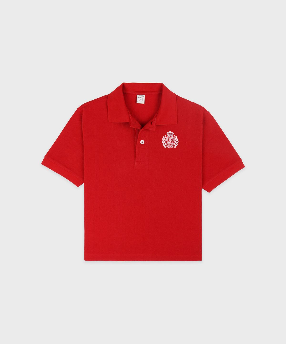 스포티앤리치(SPORTY&RICH) H&W 크레스트 피케 폴로 - 레드 R255AW2007