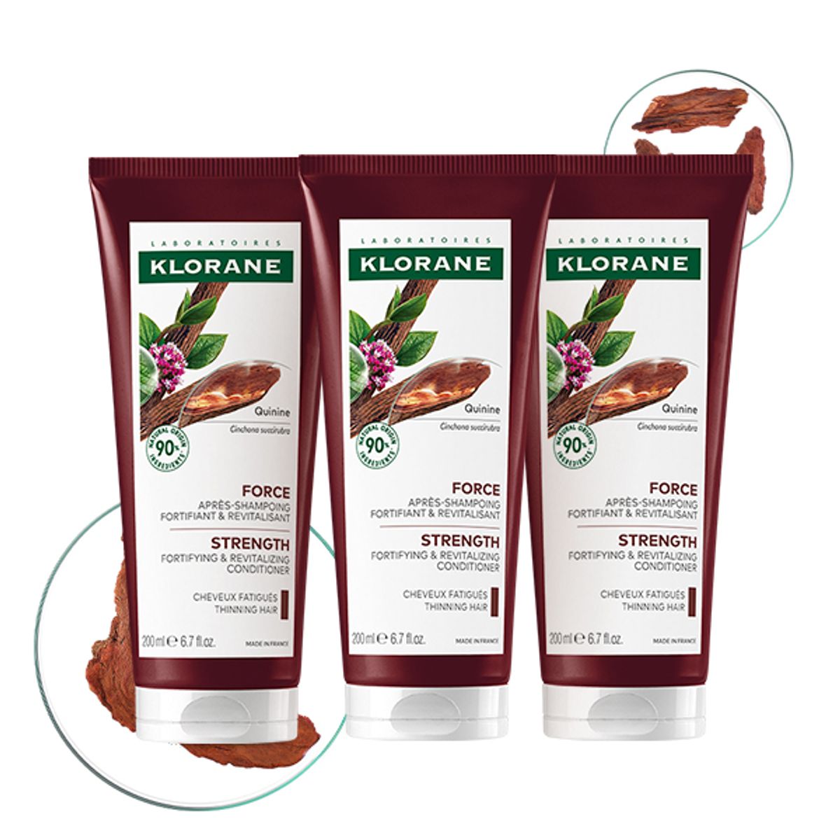 클로란(KLORANE) 퀴닌 컨디셔너 200ml 3개