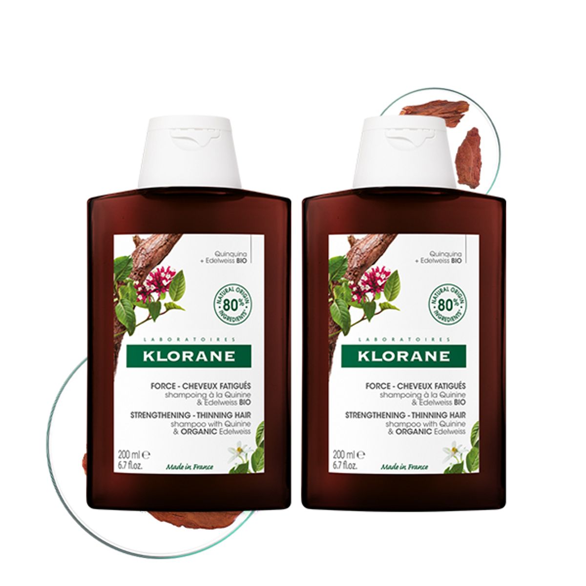 클로란(KLORANE) 퀴닌 에델바이스 샴푸 200ml 2개