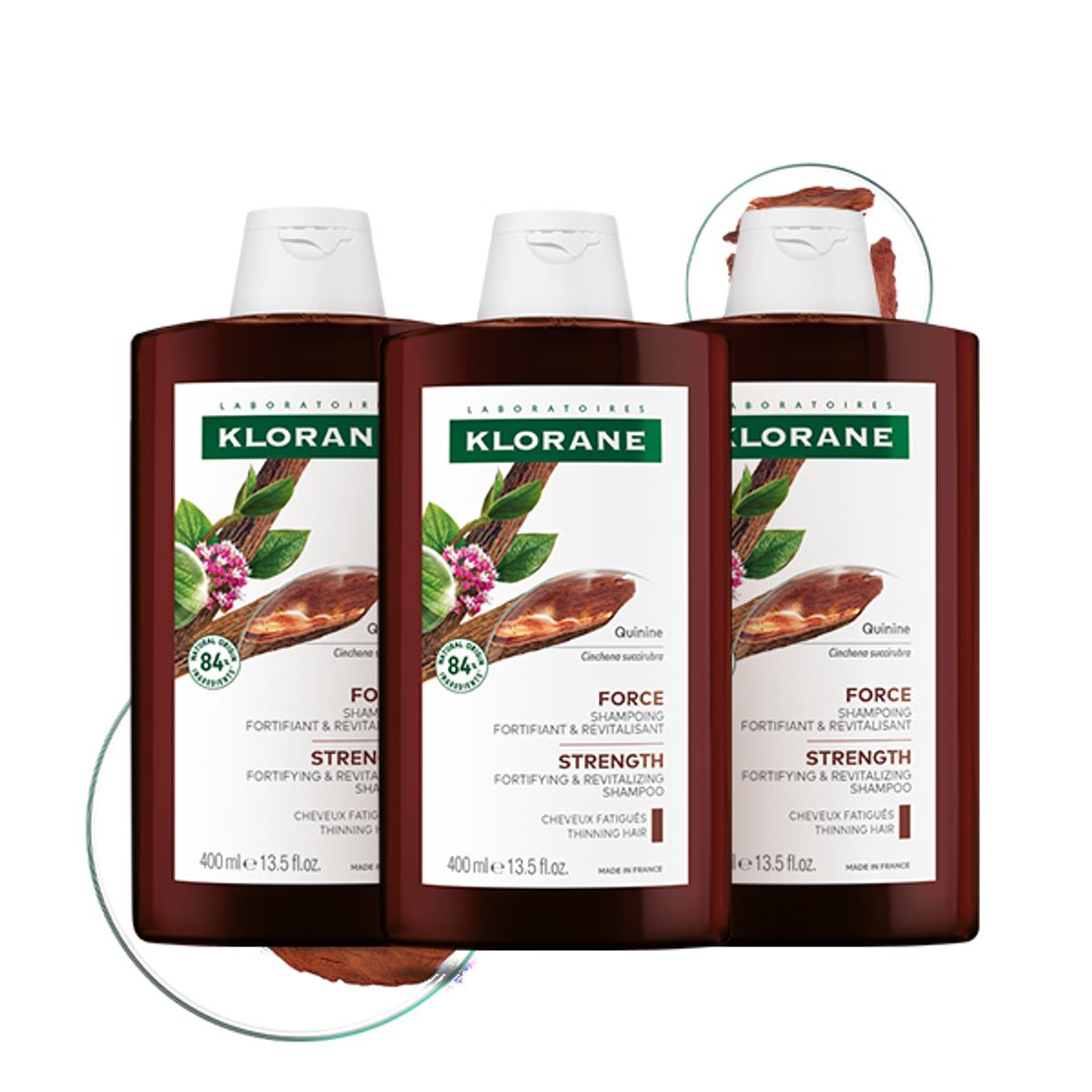 클로란(KLORANE) 퀴닌 에델바이스 샴푸 400ml 3개