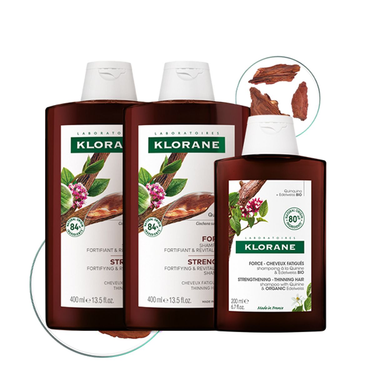 클로란(KLORANE) 퀴닌 에델바이스 샴푸 400ml 2개+200ml 1개