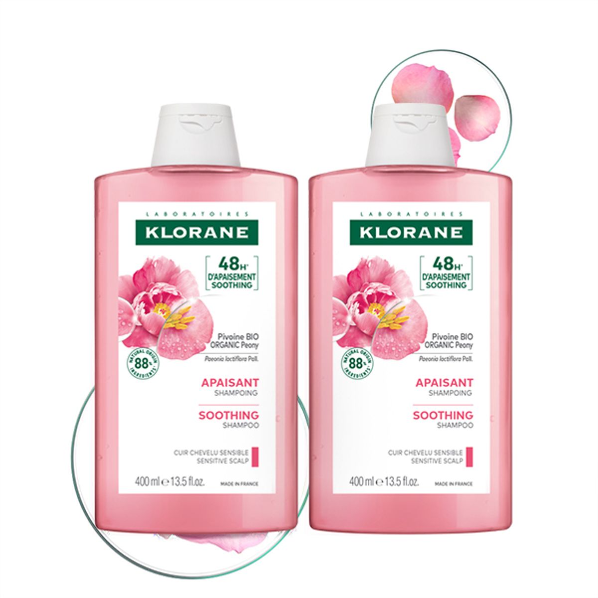 클로란(KLORANE) 피오니 샴푸 400ml 2개