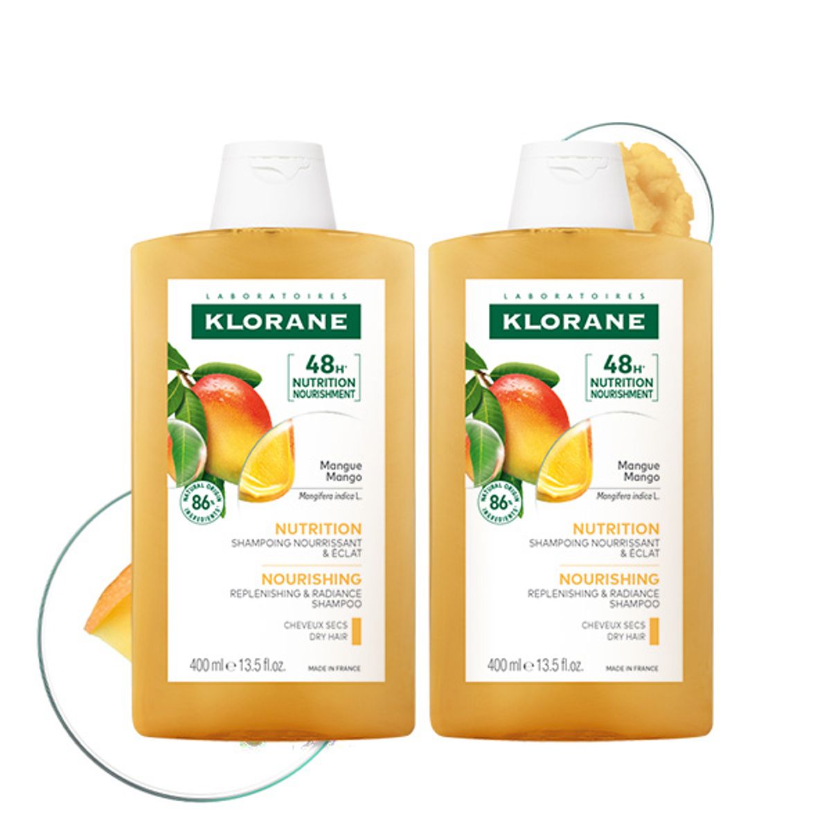 클로란(KLORANE) 망고버터 샴푸 400ml 2개