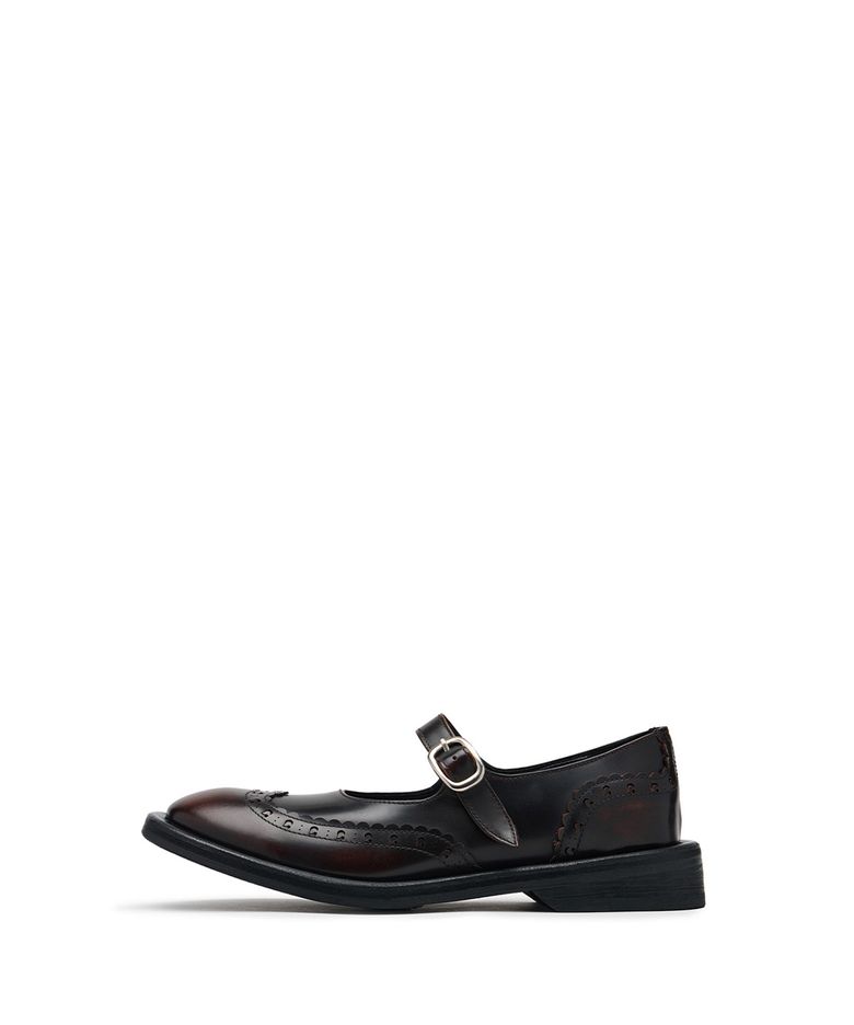 [GROVE X NEGATIVETHREE] Brogue Mary Jane_Rub Off Brown