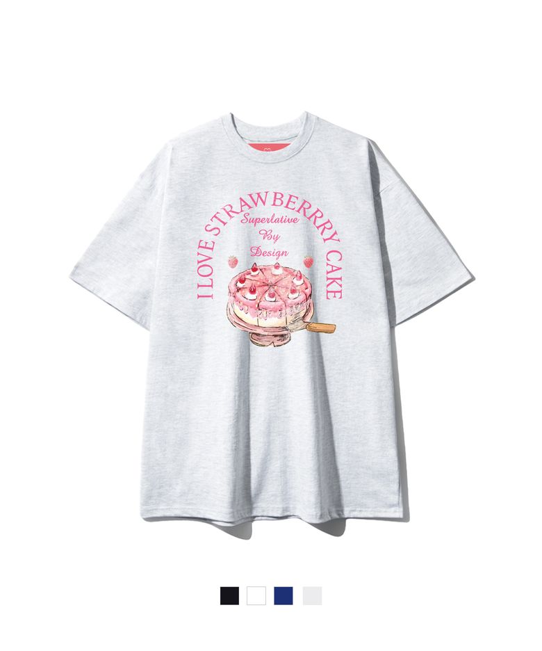 S/P STRAWBERRY CAKE  오버핏 반팔 (GOS2-4SP035)