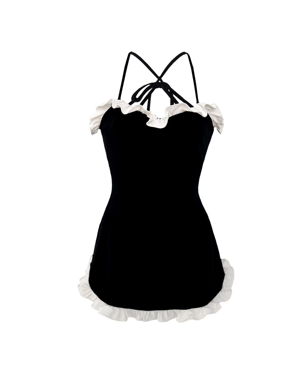 오드원아웃(ODDONEOUT) [FLORIDA TICKET X ODDONEOUT] FRILL SWIMWEAR BLACK