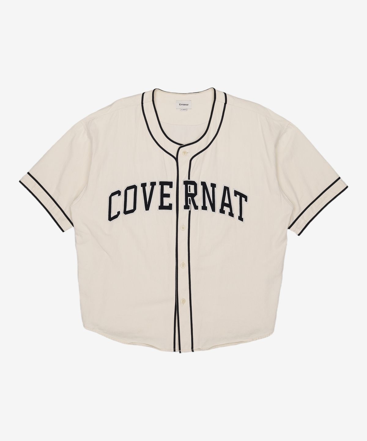 커버낫(COVERNAT) 아치로고 베이스볼 하프 셔츠 Dark Navy XL