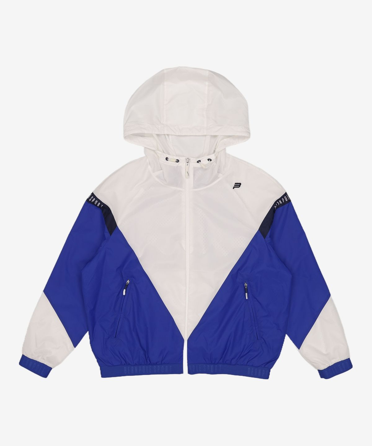 빈폴 스포츠(BEANPOLE SPORT) 블루 여성 컬러블럭 쇼트 윈드 브레이커 (BO9839E01P) 95