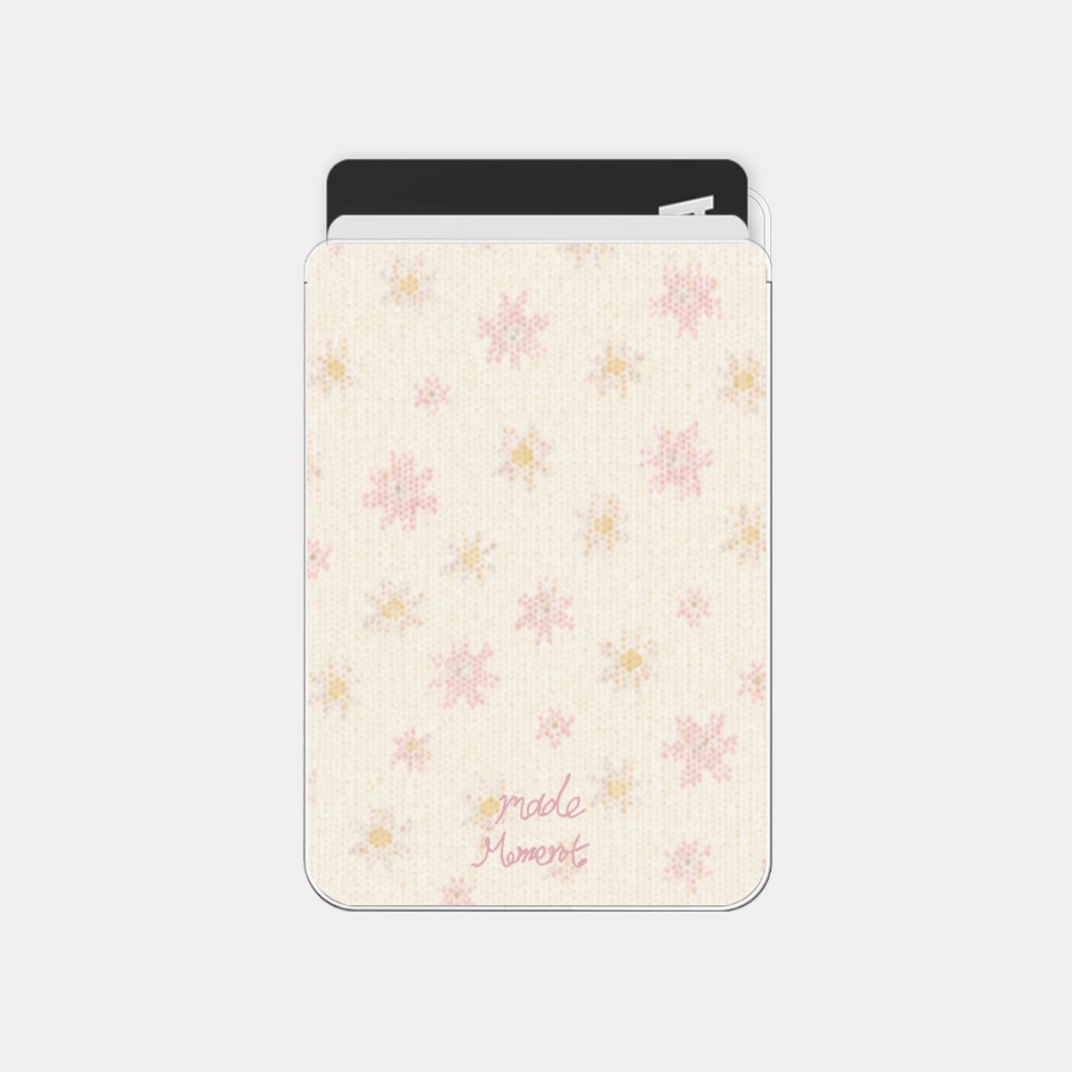 메이드모먼(MADEMOMENT) cozy flower 디자인 [맥세이프 투명 카드지갑]