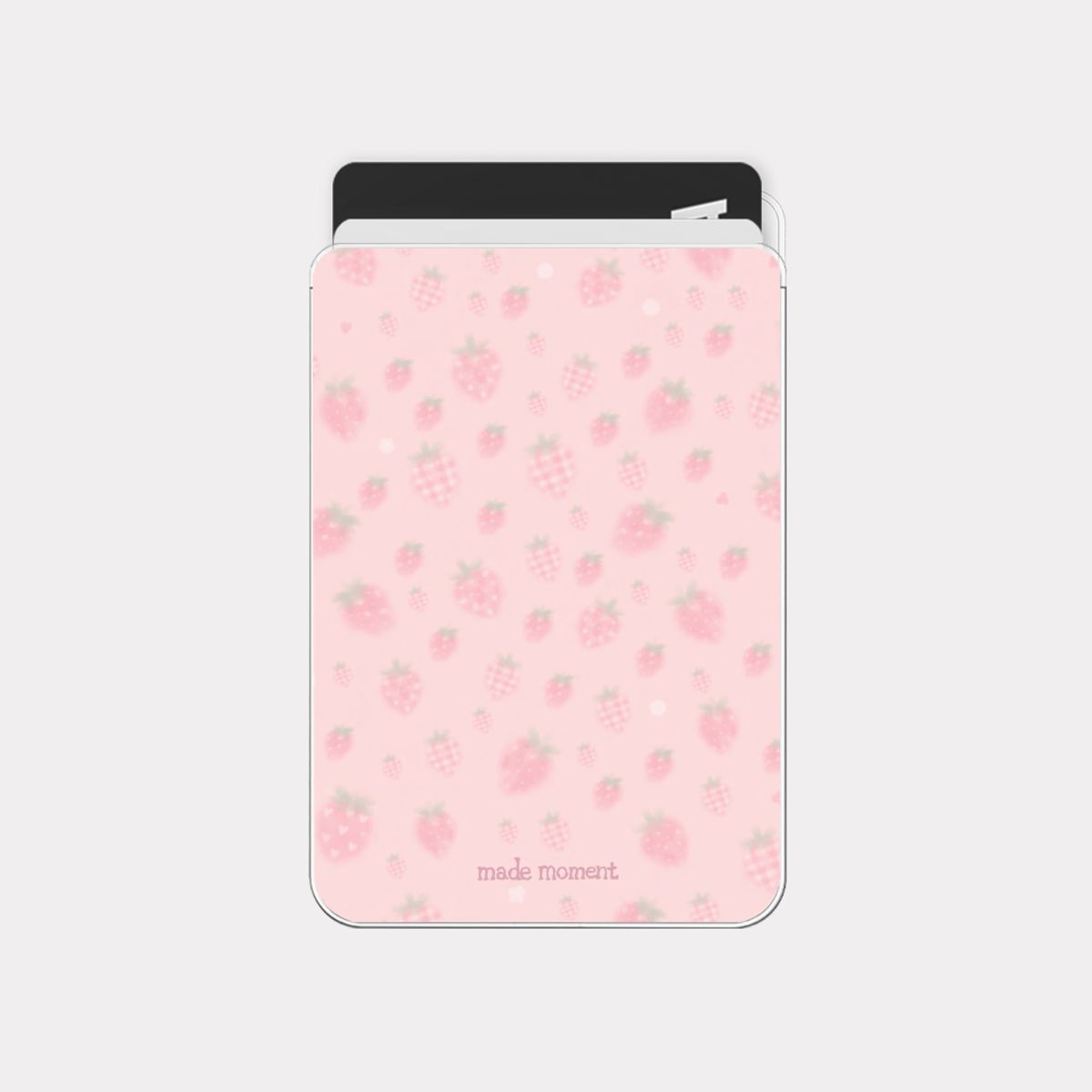 메이드모먼(MADEMOMENT) tiny berry pattern 디자인 [맥세이프 투명 카드지갑]
