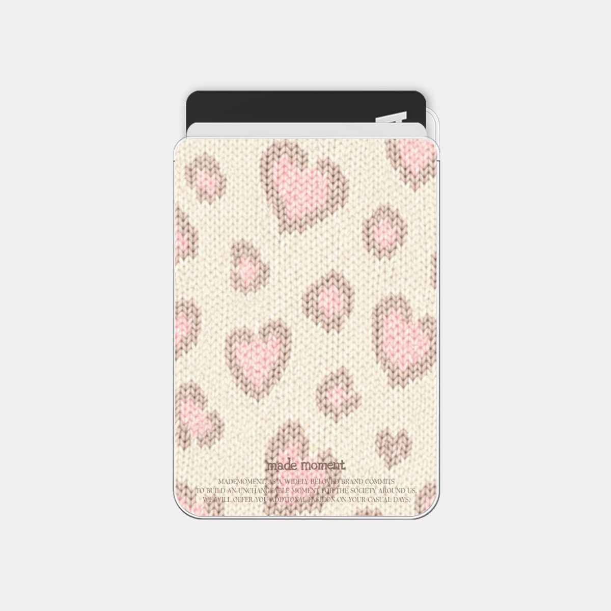 메이드모먼(MADEMOMENT) lovely leopard fabric 디자인 [맥세이프 투명 카드지갑]