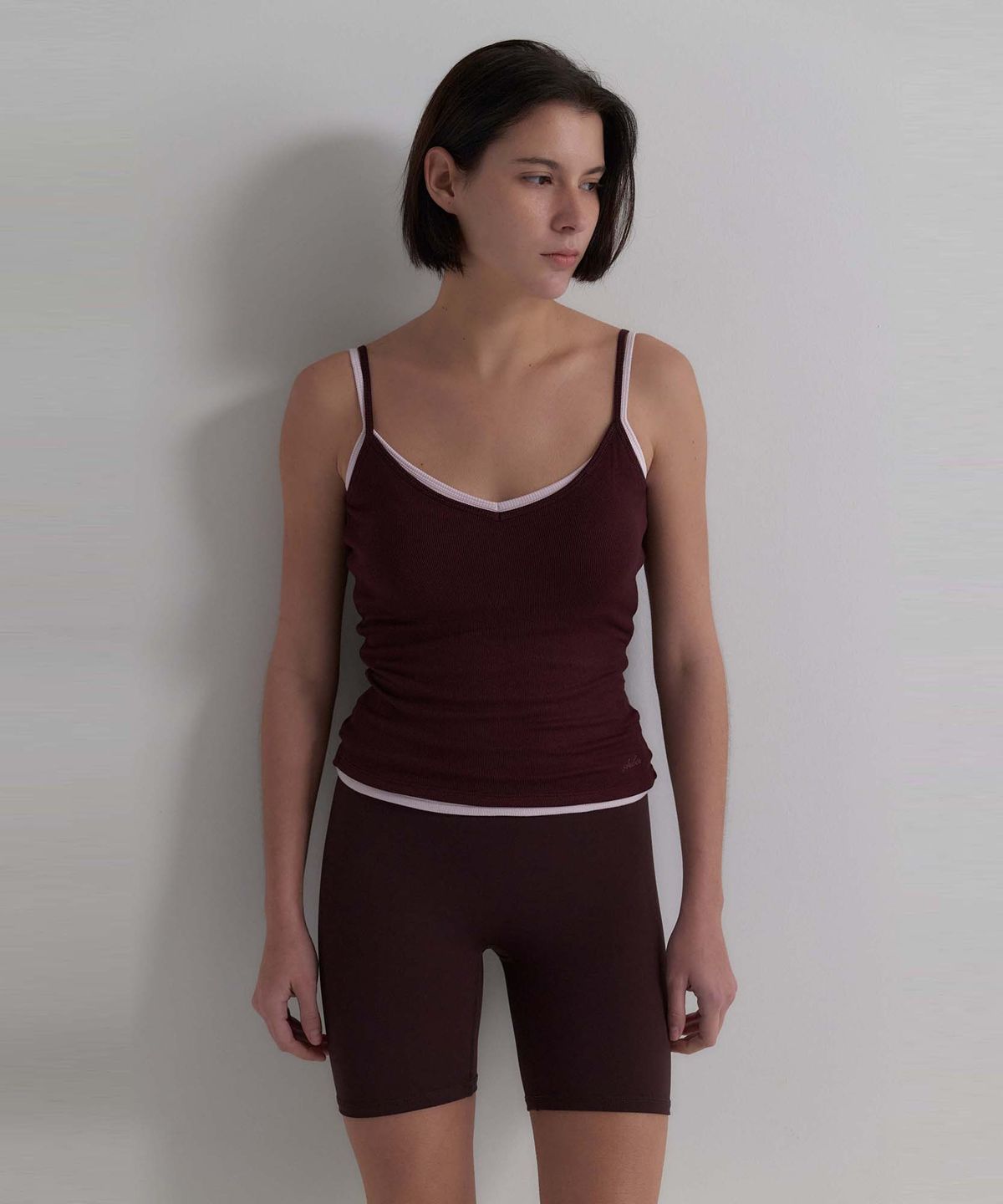 오베르(AUBER) Tension Biker Leggings - Dark Berry