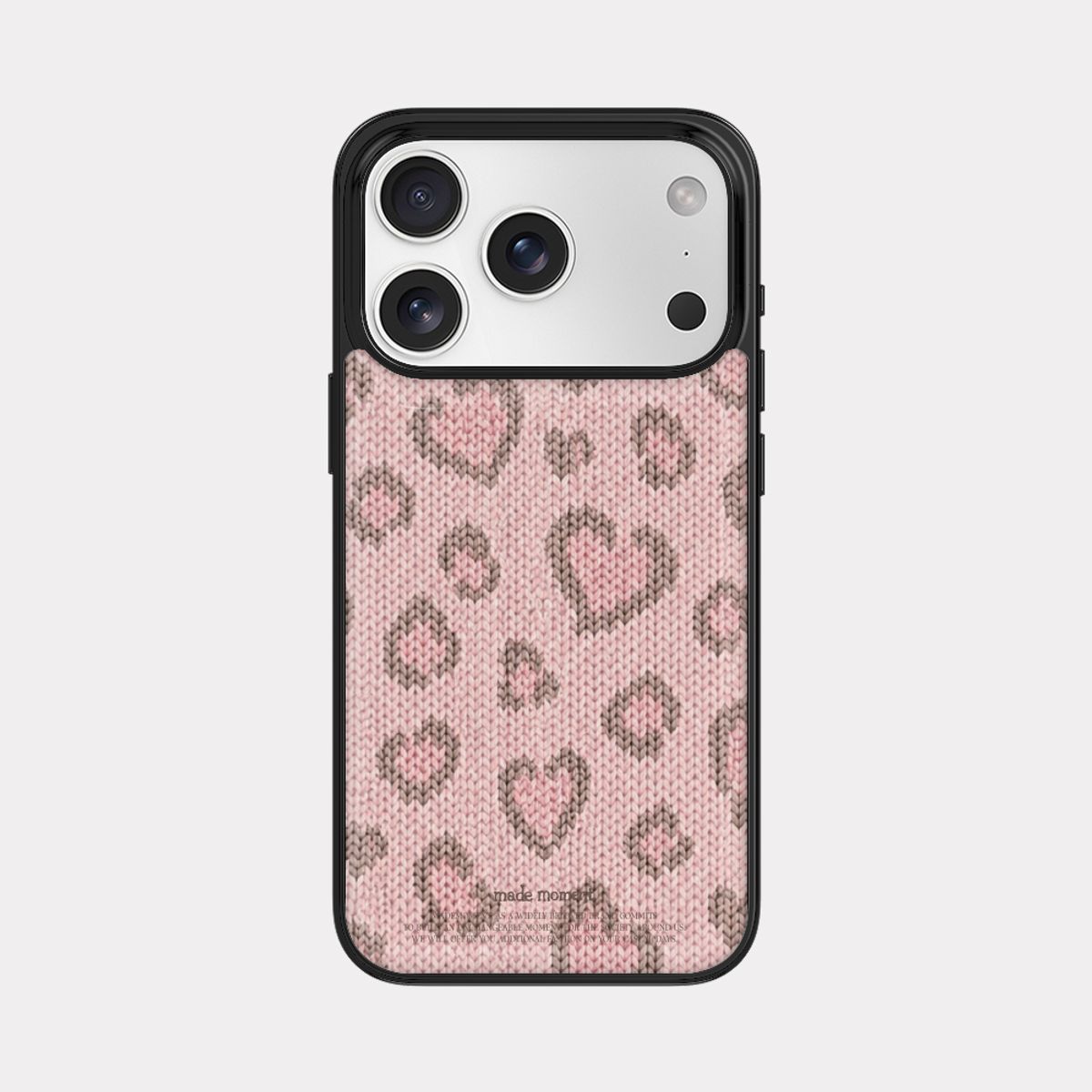 메이드모먼(MADEMOMENT) lovely leopard fabric 디자인 [블랙 맥세이프 범퍼케이스]