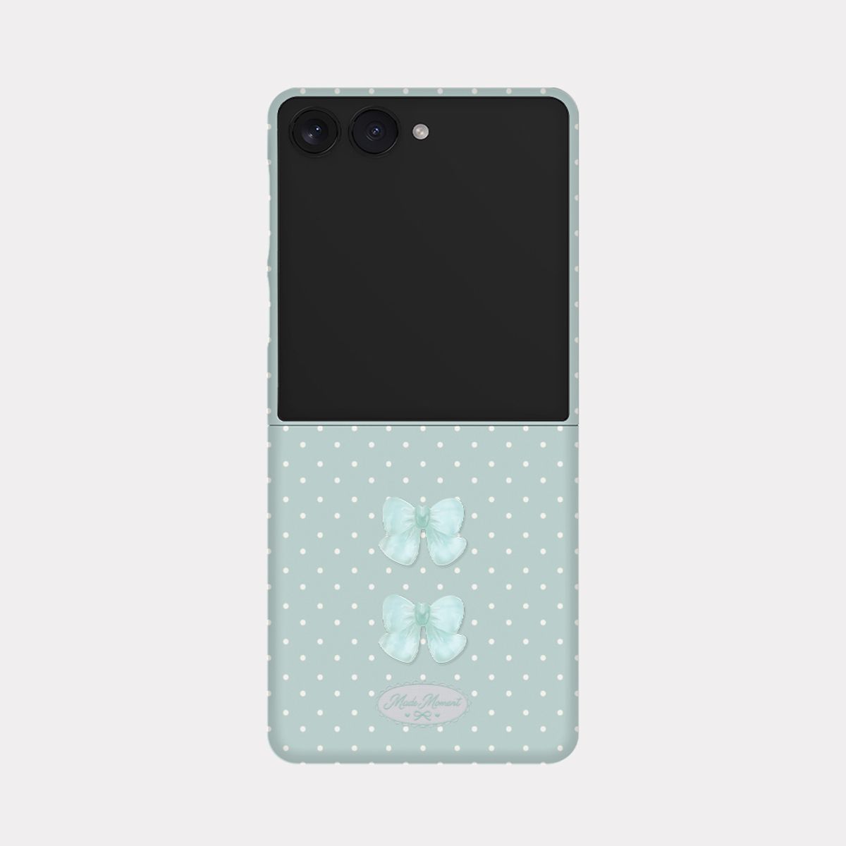 메이드모먼(MADEMOMENT) dotty ribbon 디자인 [파츠+제트플립 하드 폰케이스]