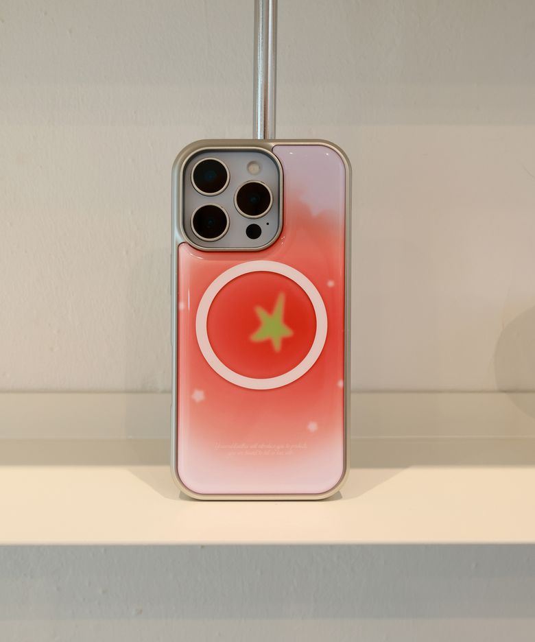 Fruits Club 맥세이프 에폭시 실버 범퍼 케이스 (Tomato Glow)