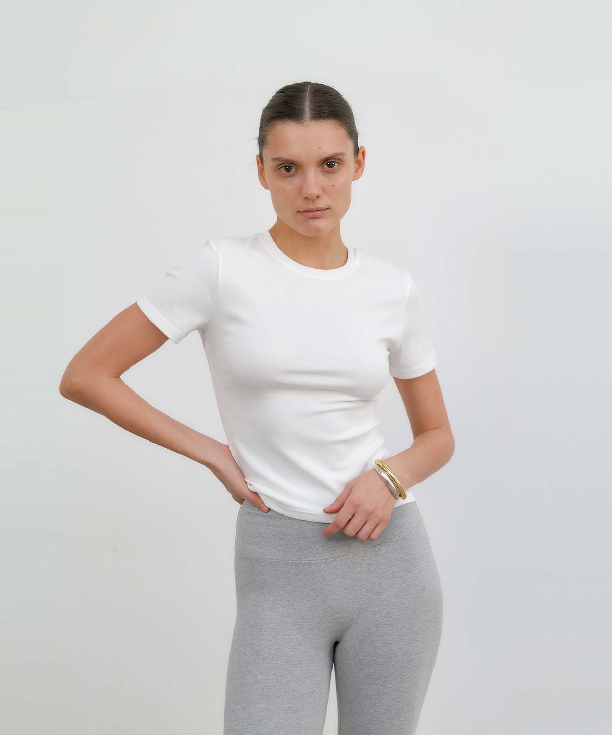 오베르(AUBER) Organic Short Sleeve - White