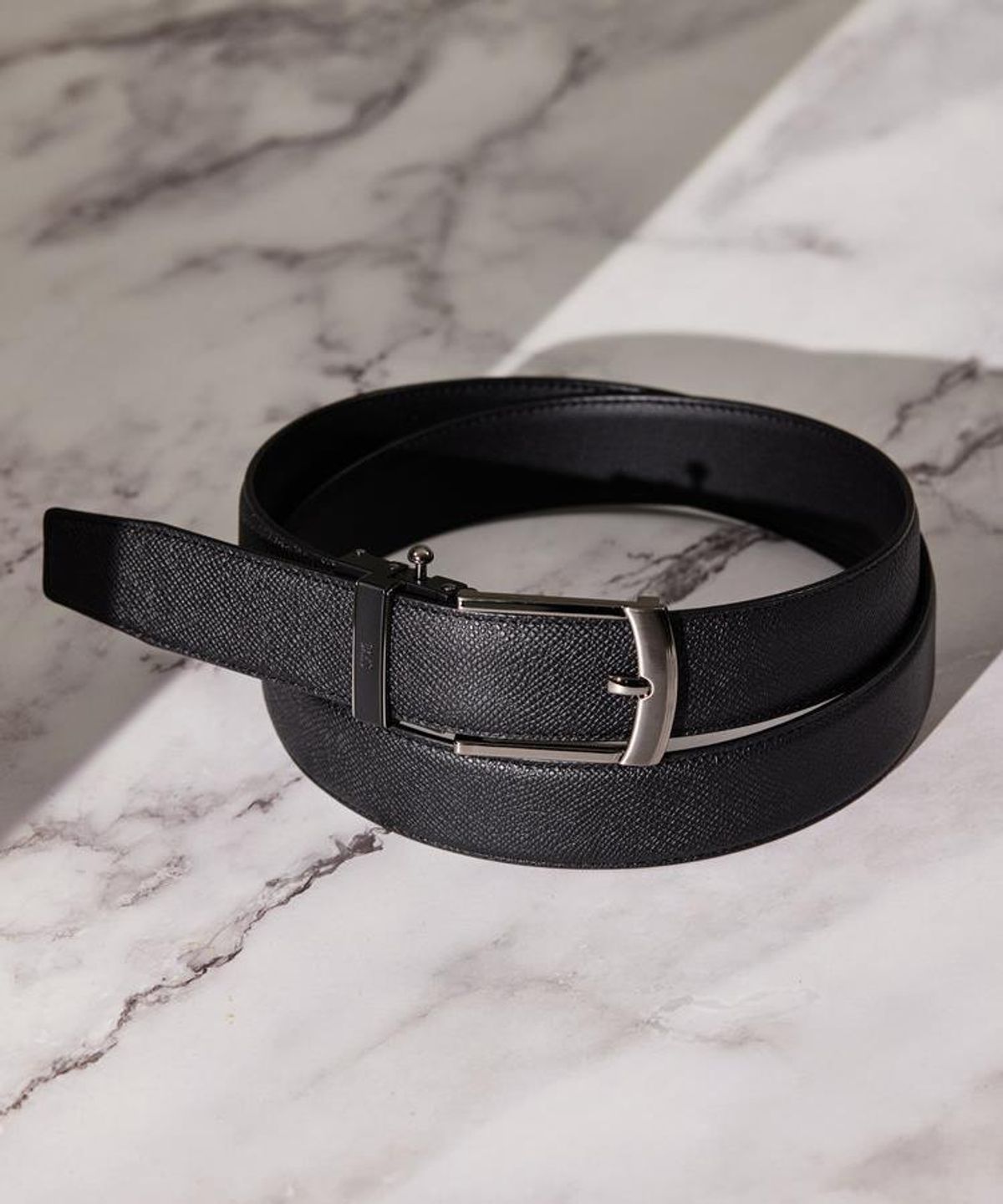 닥스 남성 액세서리(DAKS MEN'S ACCESSORIES) 블랙 CASUAL 반자동 벨트 DBBE6F162BK