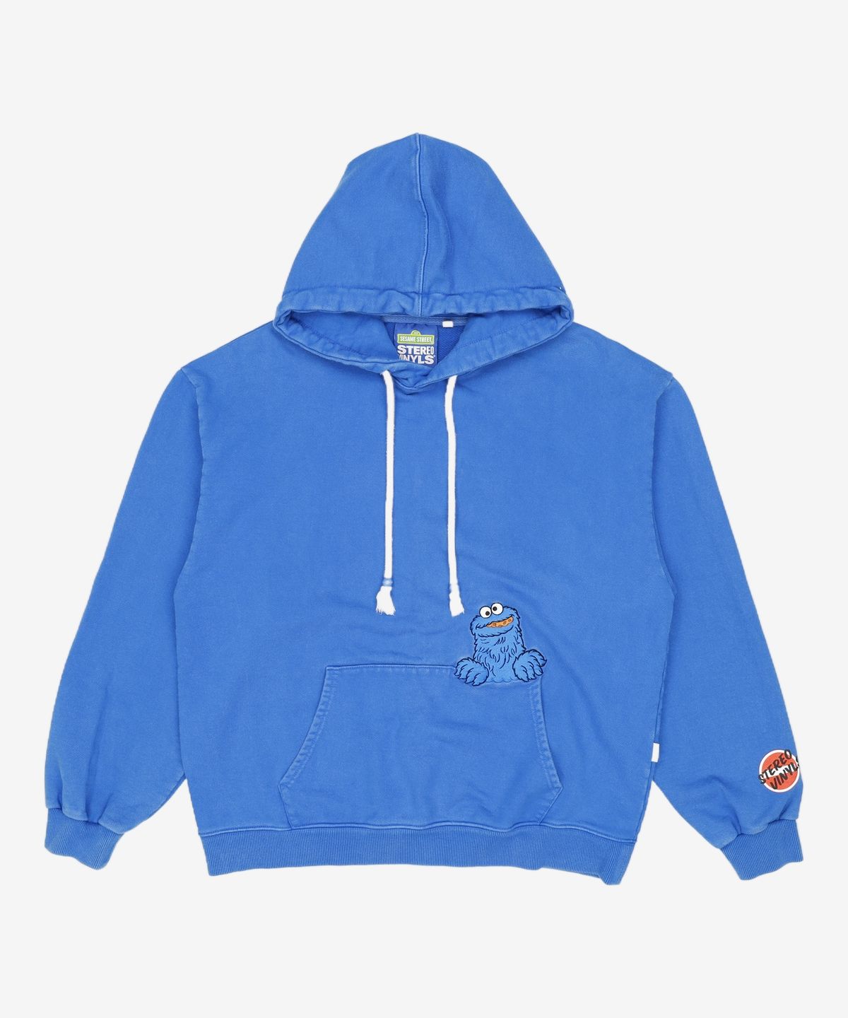 스테레오 바이널즈(STEREO VINYLS) [SS20 SV X Sesame Street] Embroidered Hoodie(Blue) M