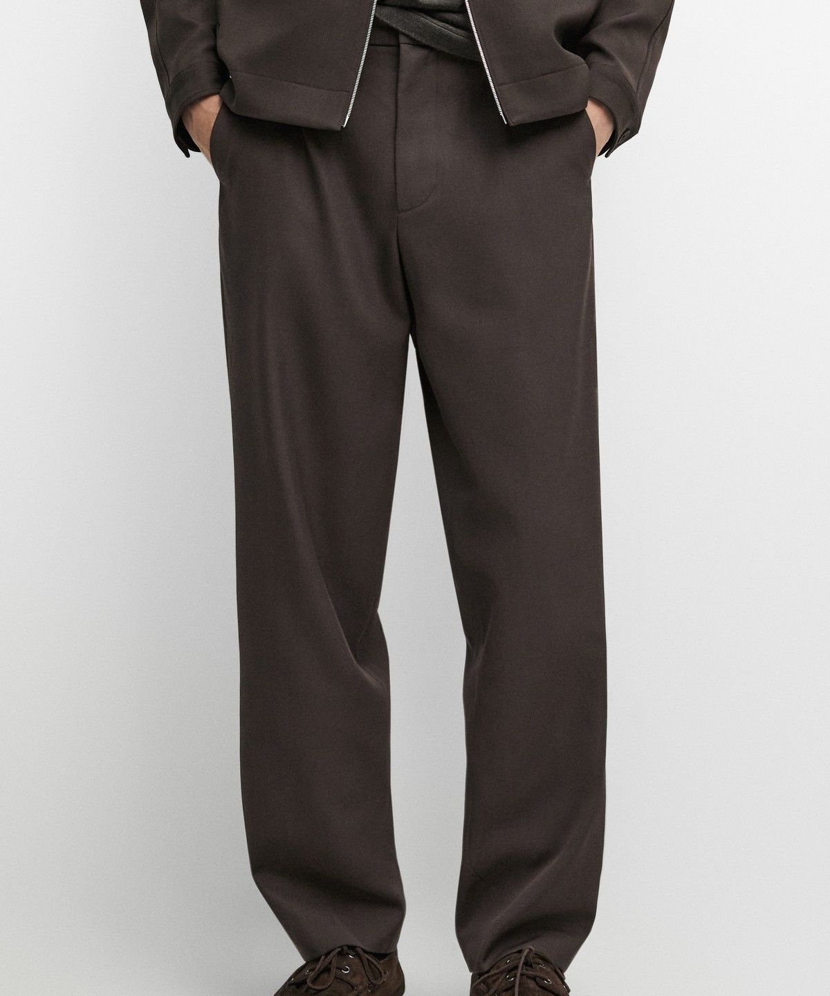마시모두띠(MASSIMO DUTTI) 100% 쿨 울 토탈 룩 팬츠