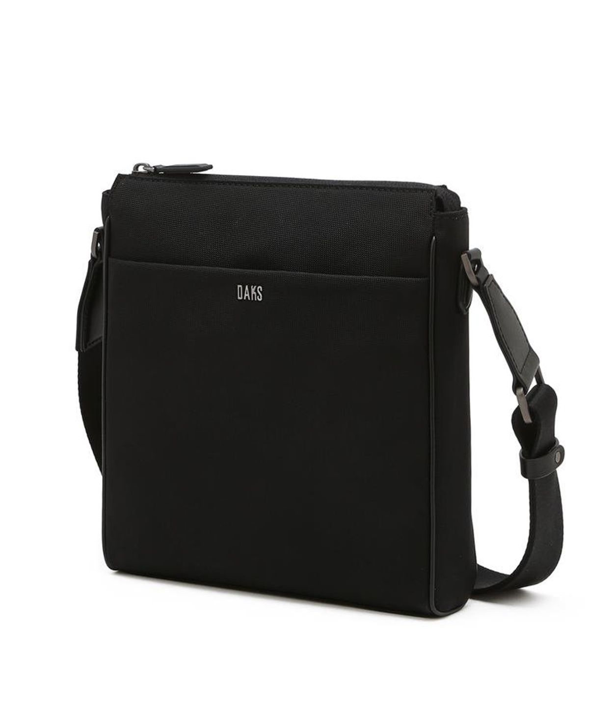 닥스 남성 액세서리(DAKS MEN'S ACCESSORIES) 블랙 로고장식 나일론 크로스백 DBBA6FE04BK