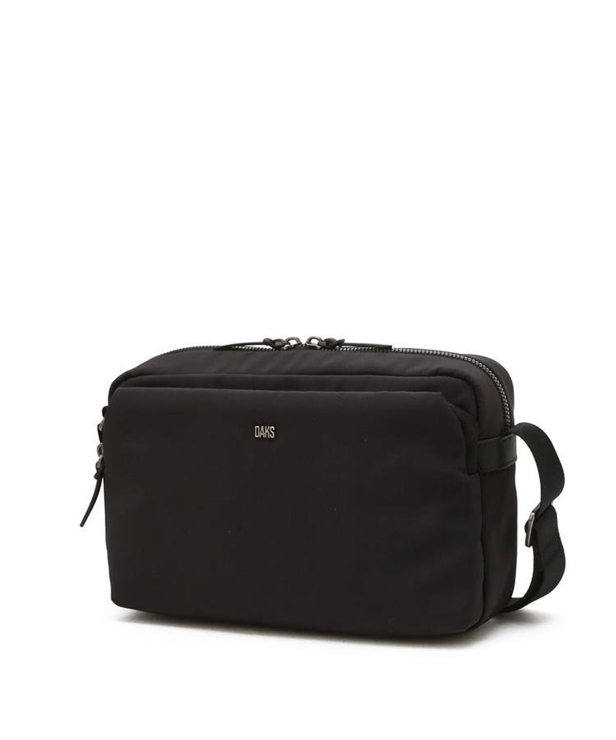 닥스 남성 액세서리(DAKS MEN'S ACCESSORIES) 블랙 로고장식 나일론혼방 크로스백 DBBA6FE20BK