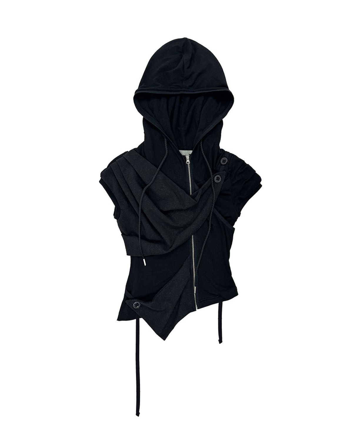 디프런티스(DIFFERENTIS) Drapery Hood Sleeve (BK)