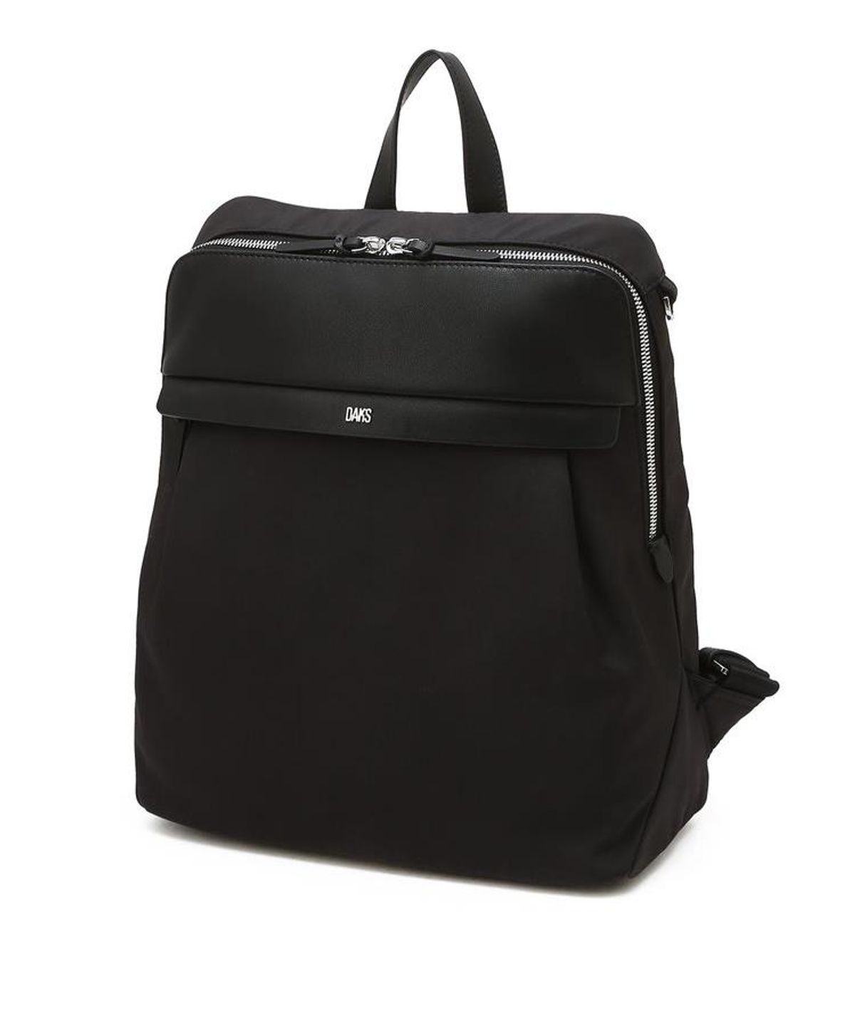 닥스 남성 액세서리(DAKS MEN'S ACCESSORIES) 블랙 로고장식 가죽 백팩 DBBA6F101BK