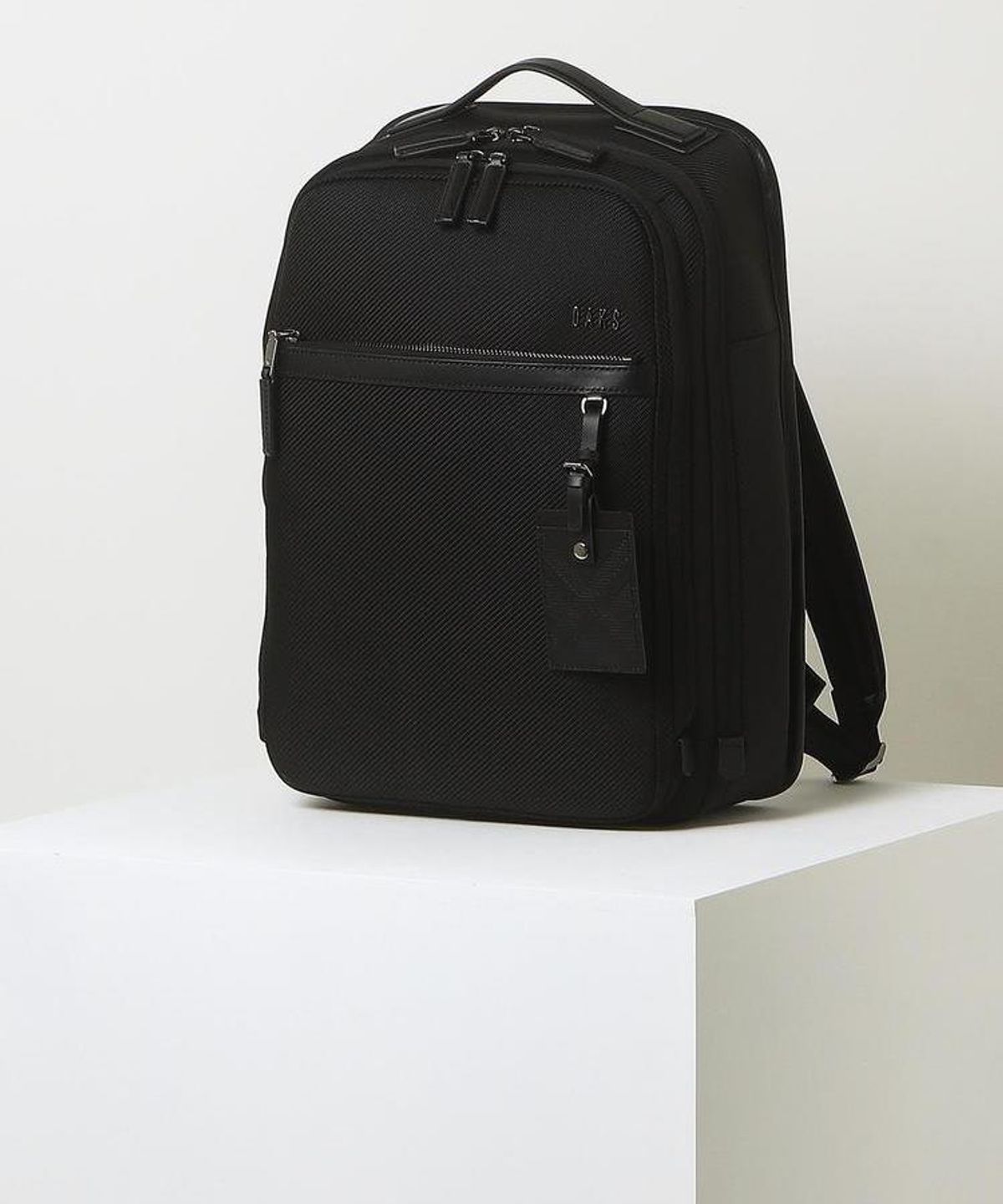 닥스 남성 액세서리(DAKS MEN'S ACCESSORIES) 블랙 로고장식 나일론 DBBA6F669BK